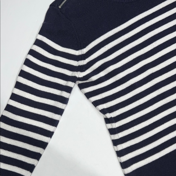 Liz Claiborne Navy and White Striped Crewneck Sweater - Picture 5 of 8